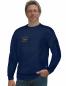 Preview: puranda VDU Sweatshirt Ubootfahrer - tintenblau - Model nah