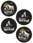 Preview: Untersetzer aus Filz WOID - 10 cm - schwarz - 4er Set