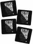 Preview: Untersetzer aus Filz WOID LIFE - 10 cm - schwarz - 4er Set