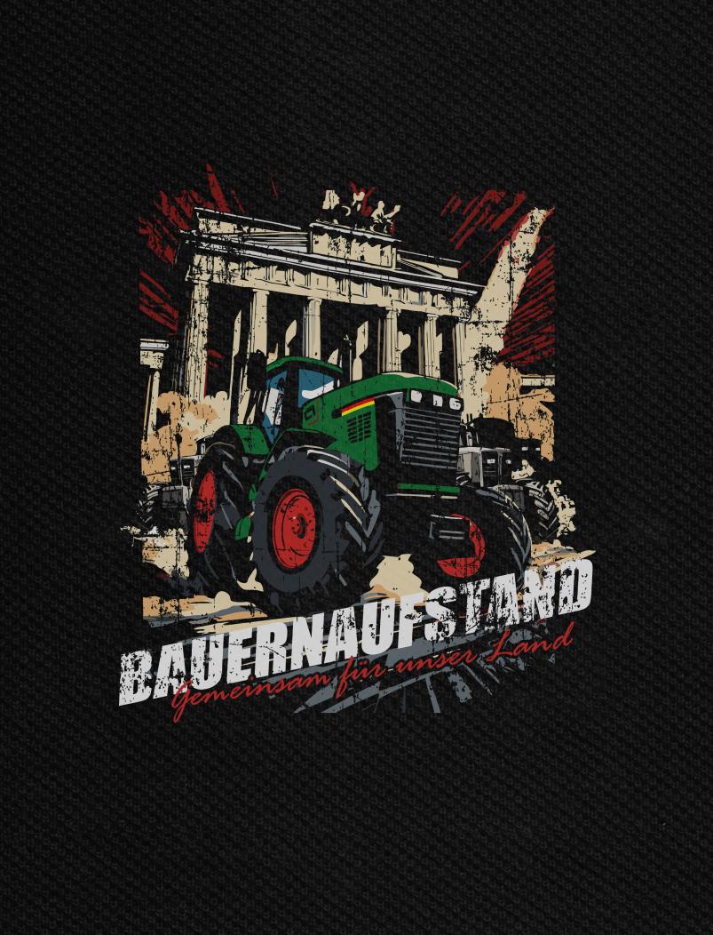 puranda Poloshirt BAUERNAUFSTAND - schwarz - Motiv