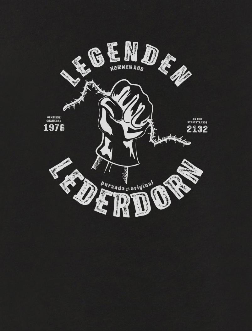puranda T-Shirt LEDERDORN - schwarz - Motiv