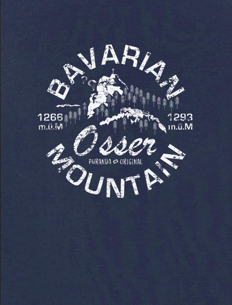 puranda T-Shirt OSSER - denim - Motiv
