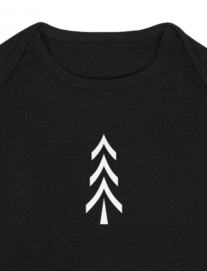 puranda Baby T-Shirt - Schwarzwälder Kaltblut - schwarz - Kragen