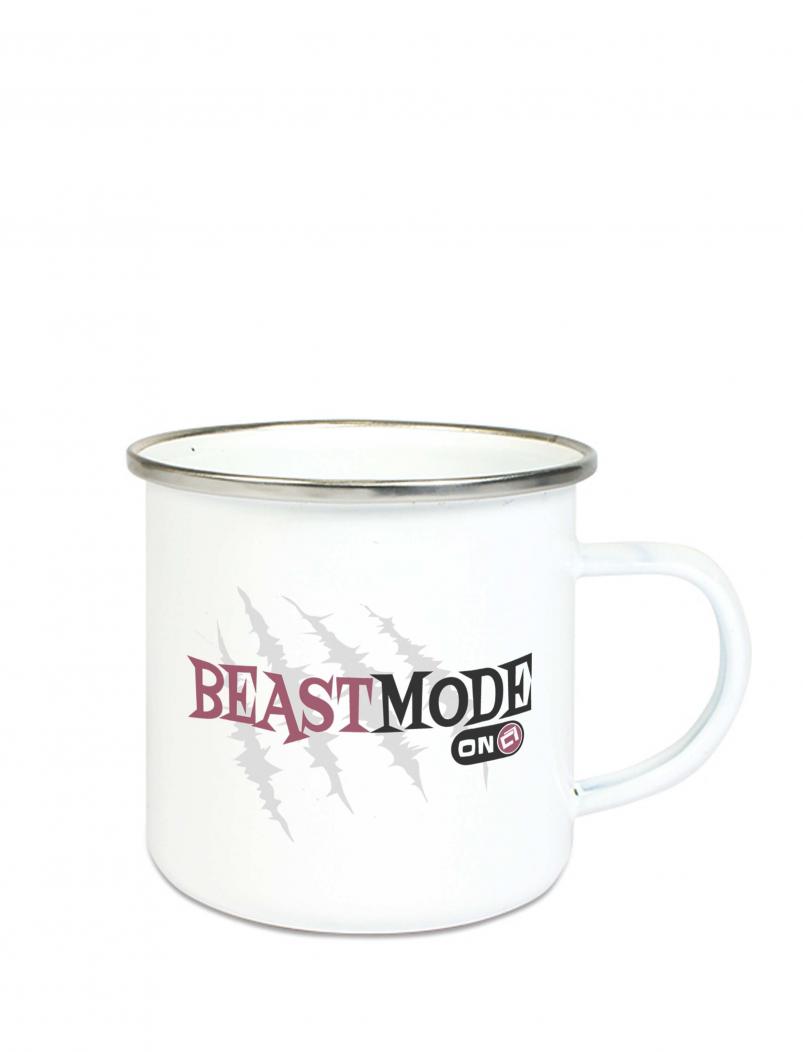Emaille Tasse Beastmode - 300 ml - rot