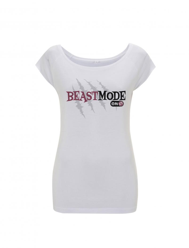 puranda Bambus T-Shirt Beastmode - weiss - vorne